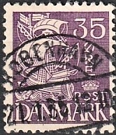 FRIMÆRKER DANMARK | 1933 - AFA 207 - Karavel 35 øre violet Type I - Lux Stemplet "KØBENHAVN"